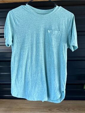 Boy’s Heather Teal Pocket Crewneck T-Shirt